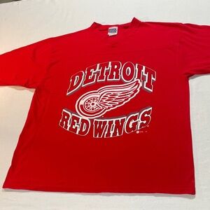 Vintage NHL 90’s Detroit Red Wings Red Short Sleeve T-Shirt XL
